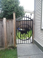 Custom Metal Gate with Engraved Design