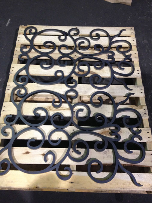 Custom Laser-Cut Metal Gate with Detailed Drawings