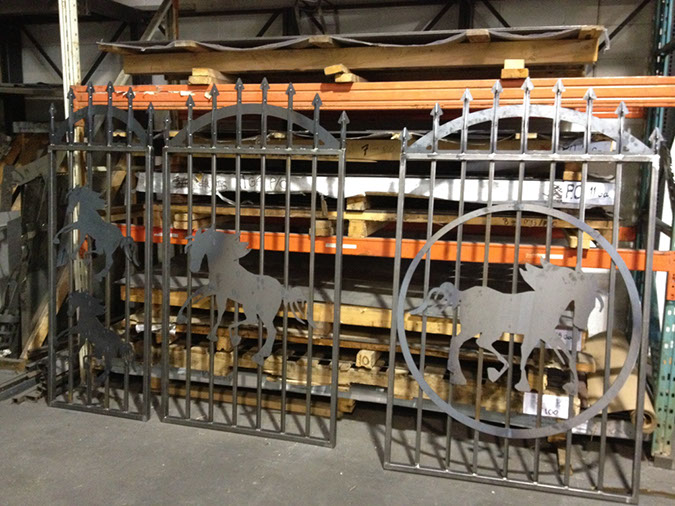 Personalized Metal Gate with Decorative Drawings